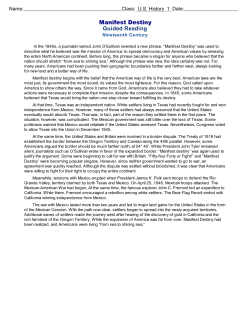 Manifest Destiny - History With Mr. Wallace