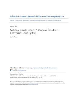 National Private Court: A Proposal for a Free