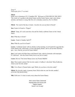 Song #1 Philosophy (first 27 seconds) Mitch: Hello you`re listening to