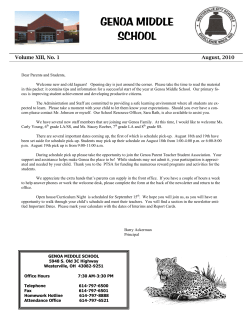 genoa middle school - Westerville City Schools