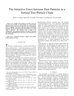The Attractive Force between Dust Particles in a Vertical Two
