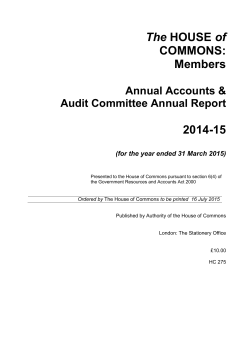 The HOUSE of COMMONS: Members 2014-15