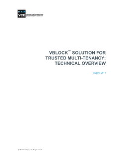 Vblock™ Solution for Trusted Multi