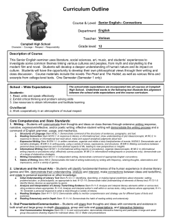 Senior English Fall - Litchfield School District