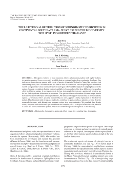 179 the latitudinal distribution of sphingid species richness in