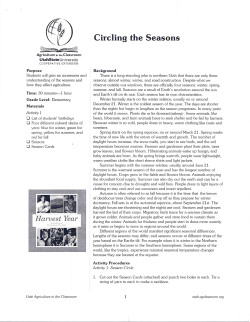 Circling the Seasons - National Agriculture in the Classroom