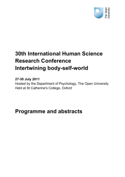 the conference booklet with conference information