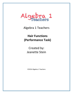 Hair Functions  - High School Math Teachers