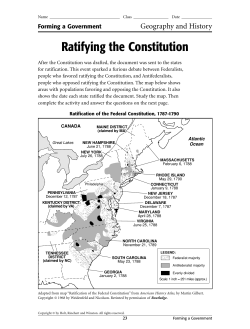 Ratifying the Constitution