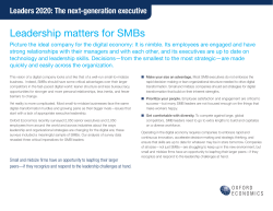 Leadership matters for SMBs