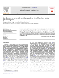 Development of metal etch mask by single layer lift-off for