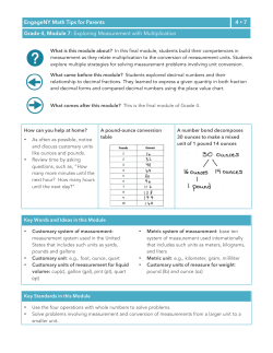 Grade 4, Module 7 - Engage New York Math Tips for Parents