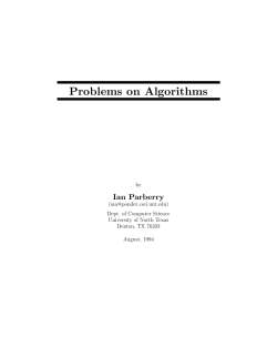 Problems on Algorithms