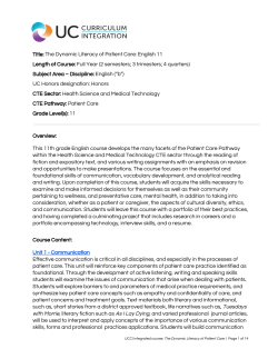 The Dynamic Literacy of Patient Care
