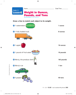 Lesson4 Weight in Ounces, Pounds, and Tons