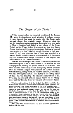 The Origin of the Turks1
