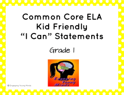 I can statements reading 1