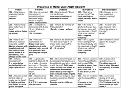 Properties of Matter JEOPARDY REVIEW