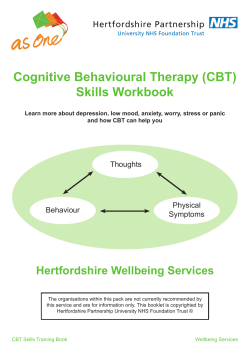 (CBT) Skills Workbook - Hertfordshire Partnership