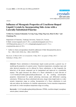 Influence of Mesogenic Properties of Cruciform
