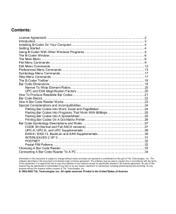 B-Coder Standard Edition Users Manual