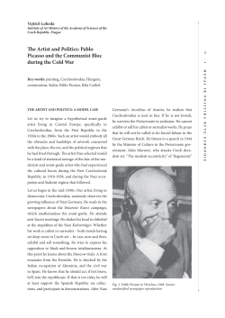 he Artist and Politics: Pablo Picasso and the Communist Bloc during