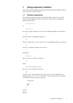 1 Using exponent notation