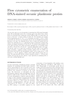 Flow cytometric enumeration of DNA-stained