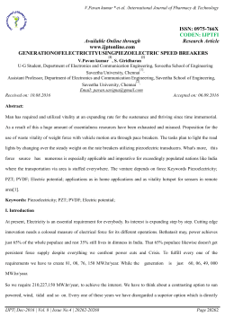 generationofelectricityusingpiezoelectric speed breakers