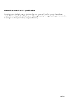 Citygreen Stratavault Specification