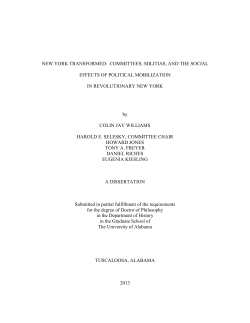 NEW YORK TRANSFORMED: COMMITTEES, MILITIAS, AND THE