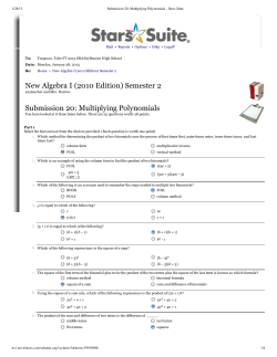 Submission 20: Multiplyi...lynomials - Stars Suite