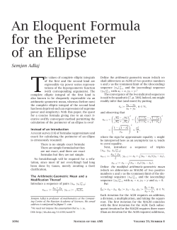 An Eloquent Formula for the Perimeter of an Ellipse