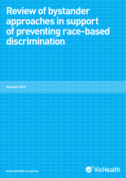 Review of bystander approaches in support of preventing race