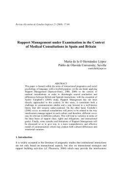 Rapport Management under Examination in the Context of
