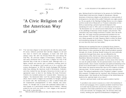 Civic Religion - University of Colorado Boulder