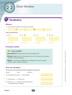 Direct Variation