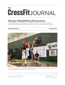 Olympic Weightlifting Renaissance