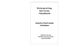Interpreting Services Handbook