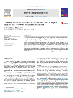 Likelihood-based tree reconstruction on a concatenation of aligned