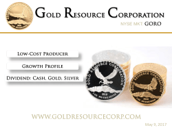 GRC Presentation - Gold Resource Corporation