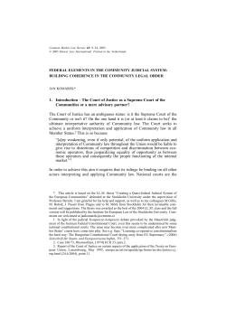 Judicial system 9 1. Introduction – The Court of Justice as a