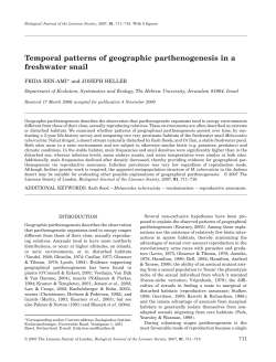 Temporal patterns of geographic parthenogenesis in a freshwater