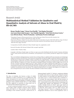 Multianalytical Method Validation for Qualitative and Quantitative