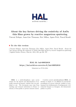 About the key factors driving the resistivity of AuOx thin films