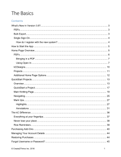 The Basics - knitCompanion