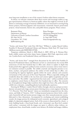Exhibition Review, "`Action, and Action Now.` FDR`s First Hundred