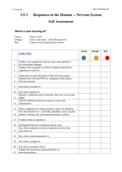 3.5.3 Responses in the Human -- Nervous System Self Assessment