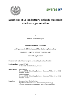 Synthesis of Li-ion battery cathode materials via freeze