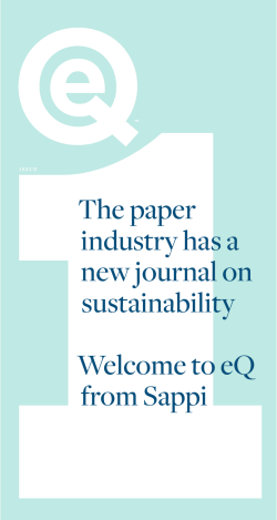 1The paper industry has a new journal on sustainability